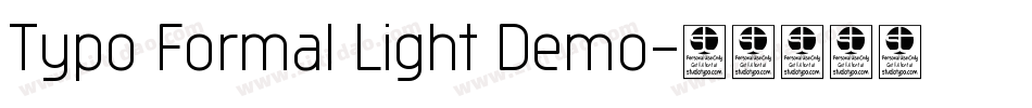 Typo Formal Light Demo字体转换